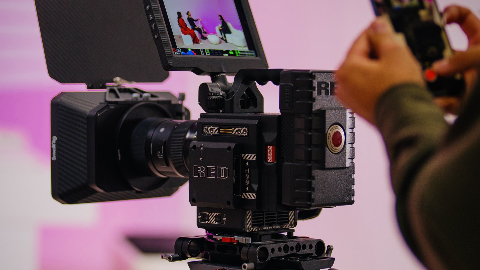 RED cinema camera set up for an interview and event production — Pixer video coverage